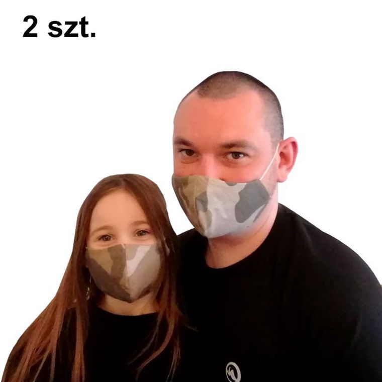 Moro, maseczka ochronna wielorazowa, rozmiar S + L, zestaw