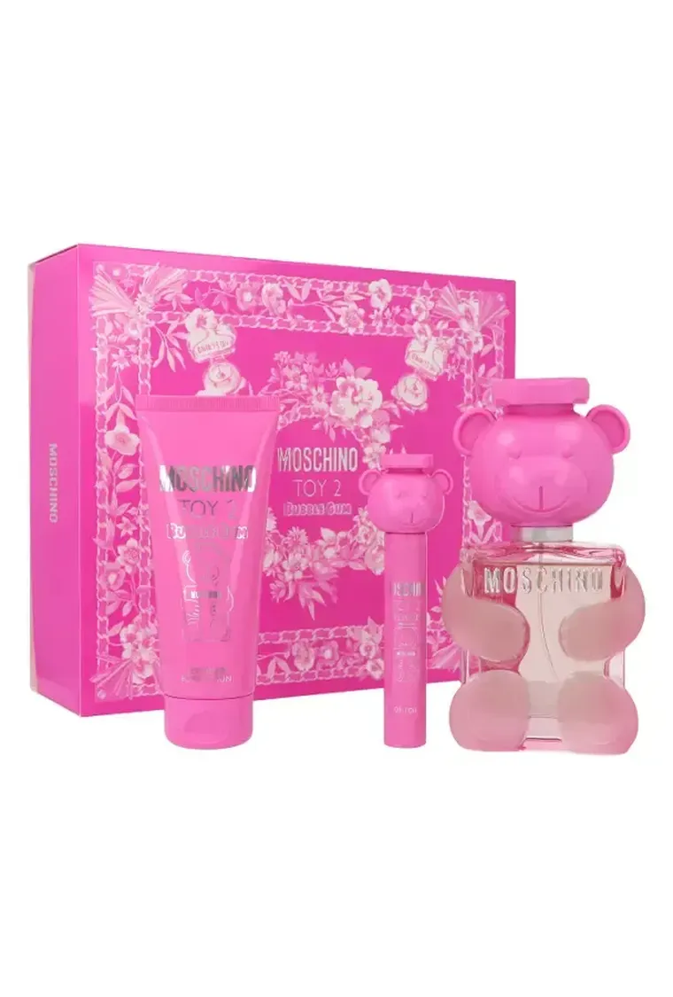 Moschino, Toy 2 Bubble Gum, zestaw: woda toaletowa, 100 ml + balsam do ciała, 100 ml + woda toaletowa, 10 ml