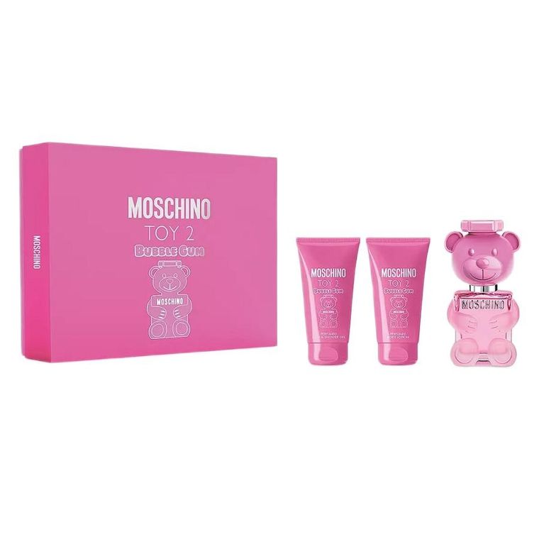 Moschino, Toy, 2 Bubble Gum zestaw, woda toaletowa spray, 50 ml + żel pod prysznic, 50 ml + balsam do ciała, 50 ml