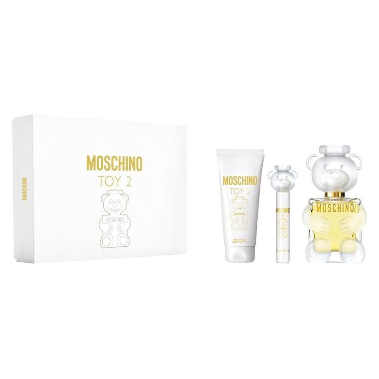 Moschino, Toy, 2 zestaw, woda perfumowana spray, 100 ml + balsam do ciała, 100 ml + woda perfumowana spray, 10 ml