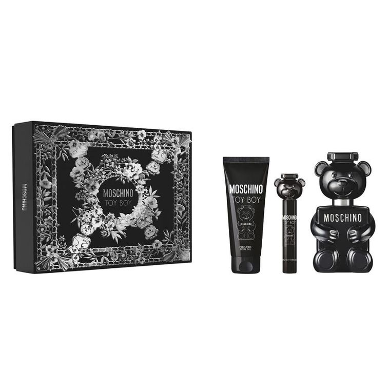 Moschino, Toy Boy zestaw: woda perfumowana, spray, 100 ml + żel do ciała, 100 ml + woda perfumowana, spray, 10 ml