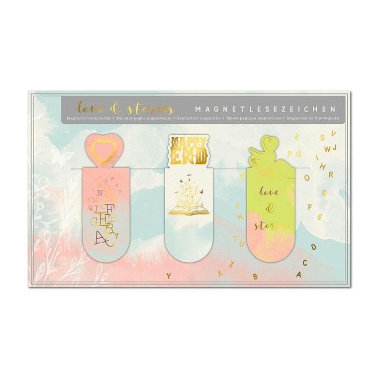 Moses, zakładka do książek, magnetyczne, Miłosne Historie, 3 szt.