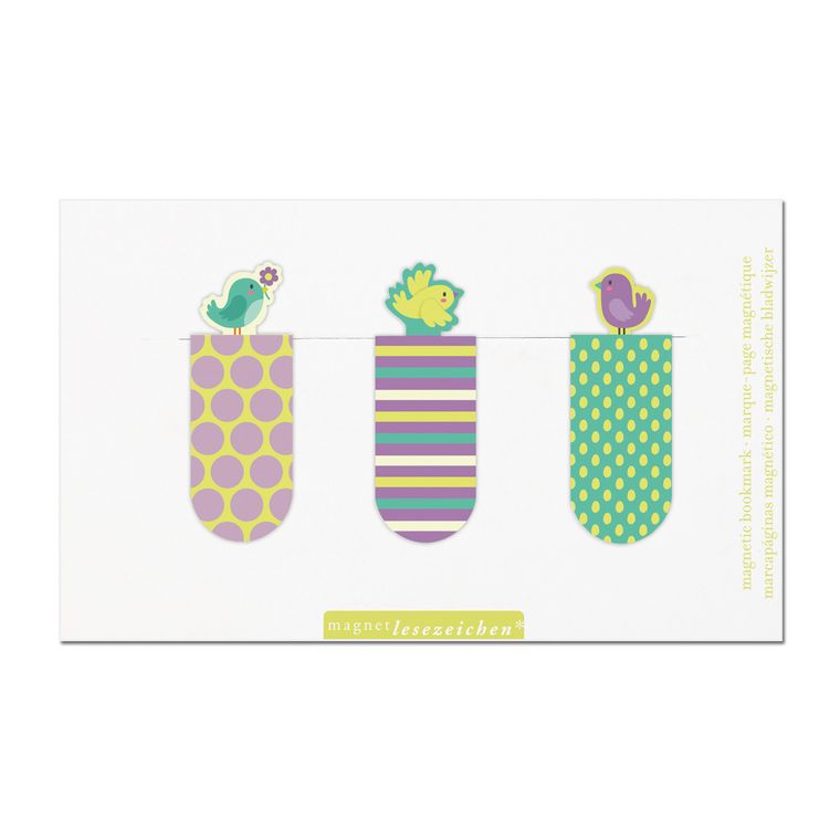 Moses, zakładki magnetyczne do książki, ptaki