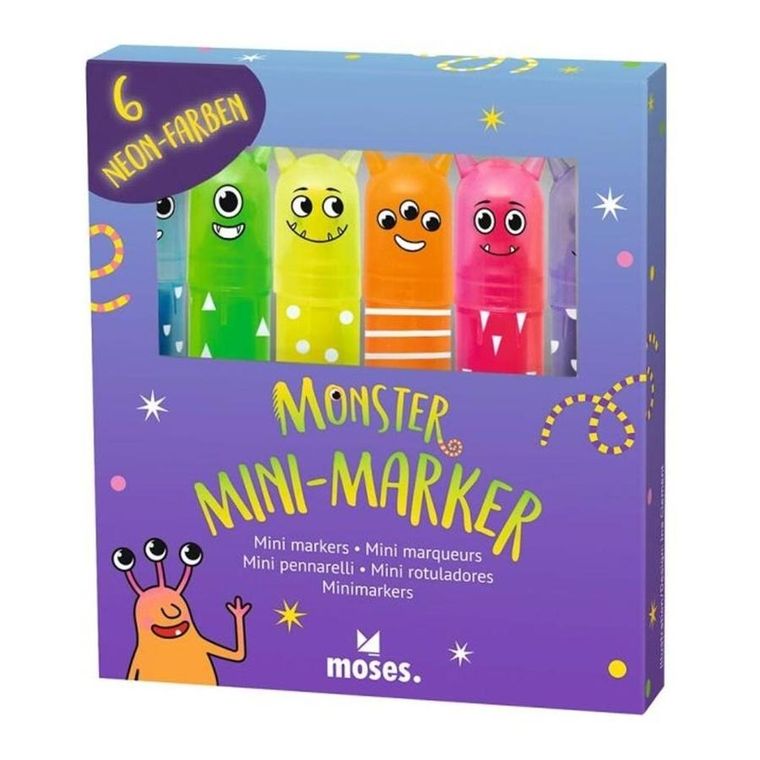 Moses, zestaw zakreślaczy, stworki, 6 szt.