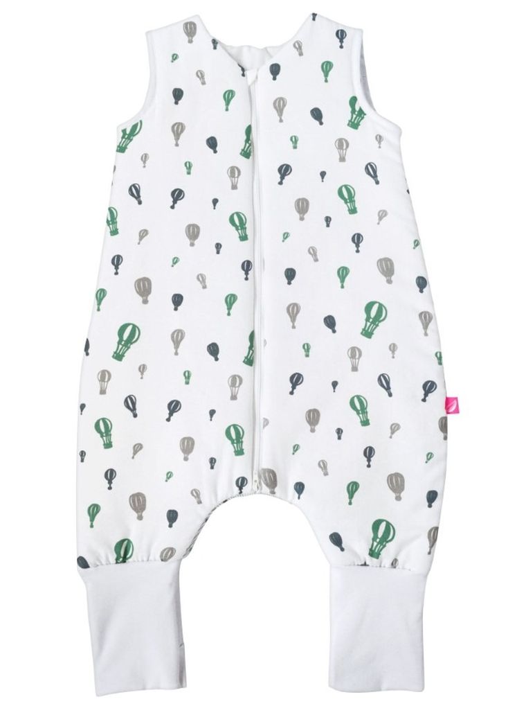 Motherhood, bawełniany śpiworek ocieplany, z nogawkami, TOG 2, miętowe baloniki, 12-18m