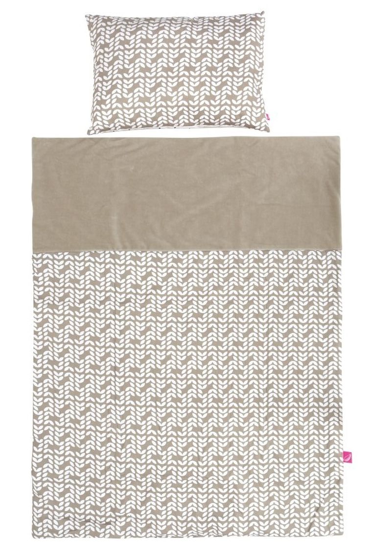 Motherhood, Classics Beżowy 2023, 2-częściowy komplet pościeli, kołderka z poduszką