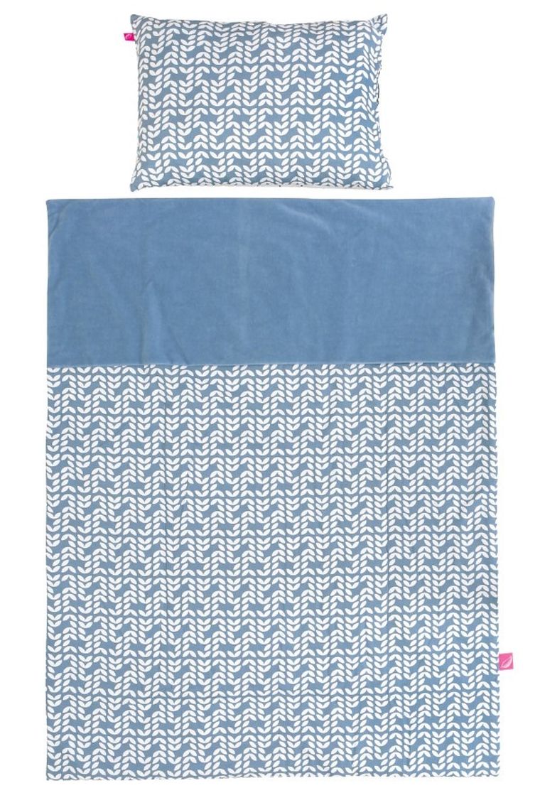 Motherhood, Classics Niebieski 2023, 2-częściowy komplet pościeli, kołderka z poduszką
