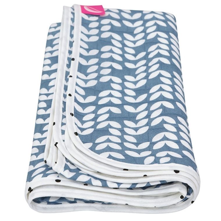 Motherhood, Classics Niebieski 2023, kocyk muślinowy, dwuwarstwowy, 100-120 cm