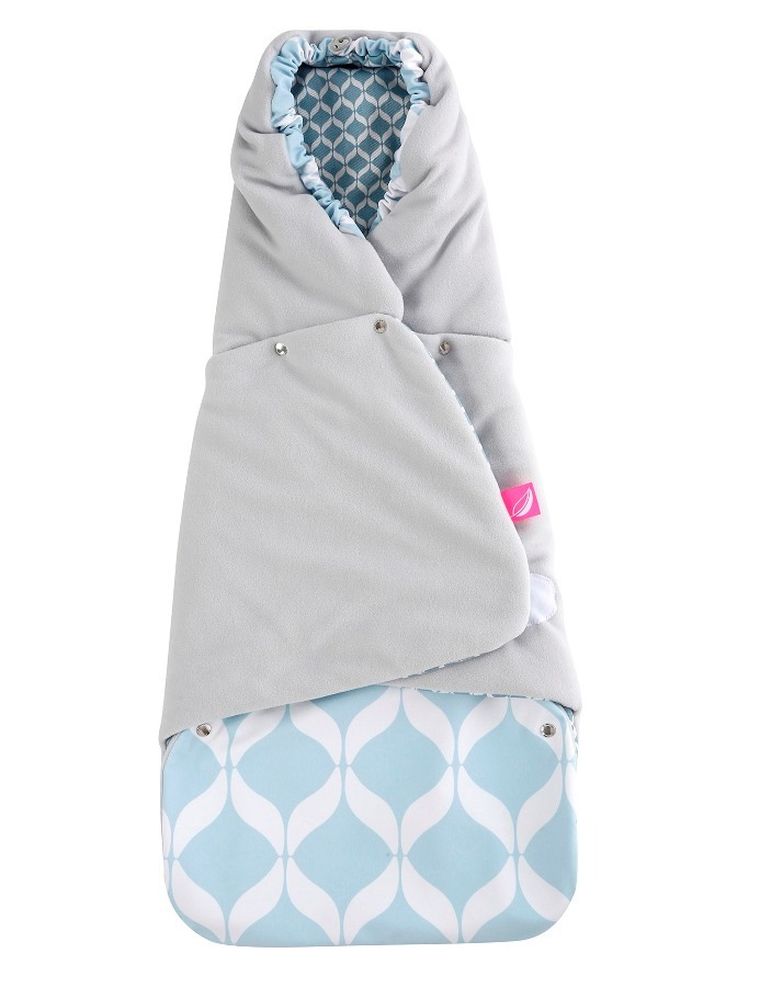 Motherhood, Classics Niebieski, otulacz samochodowy ze zintegrowanym kocykiem