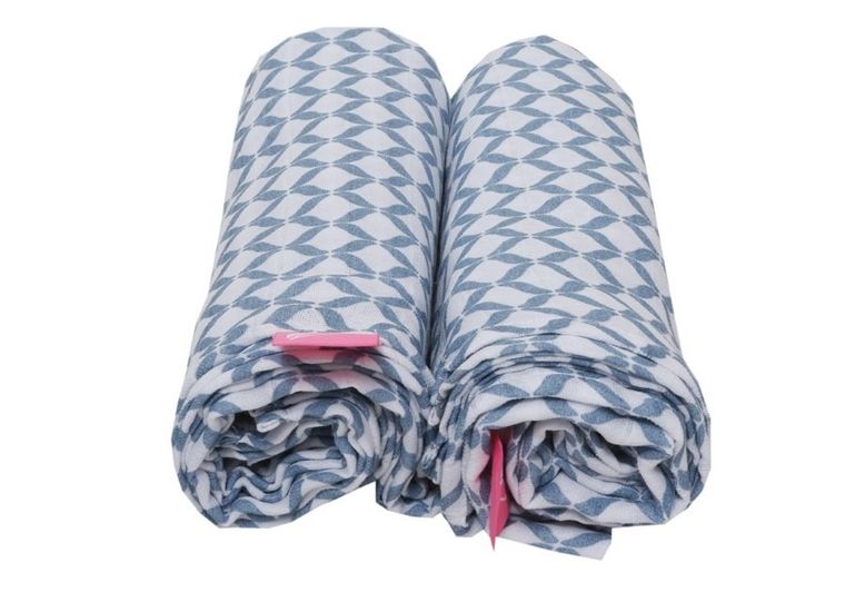 Motherhood, Classics, otulacze muślinowe bawełniane Premium, niebieskie, 100-120 cm, 2 szt.