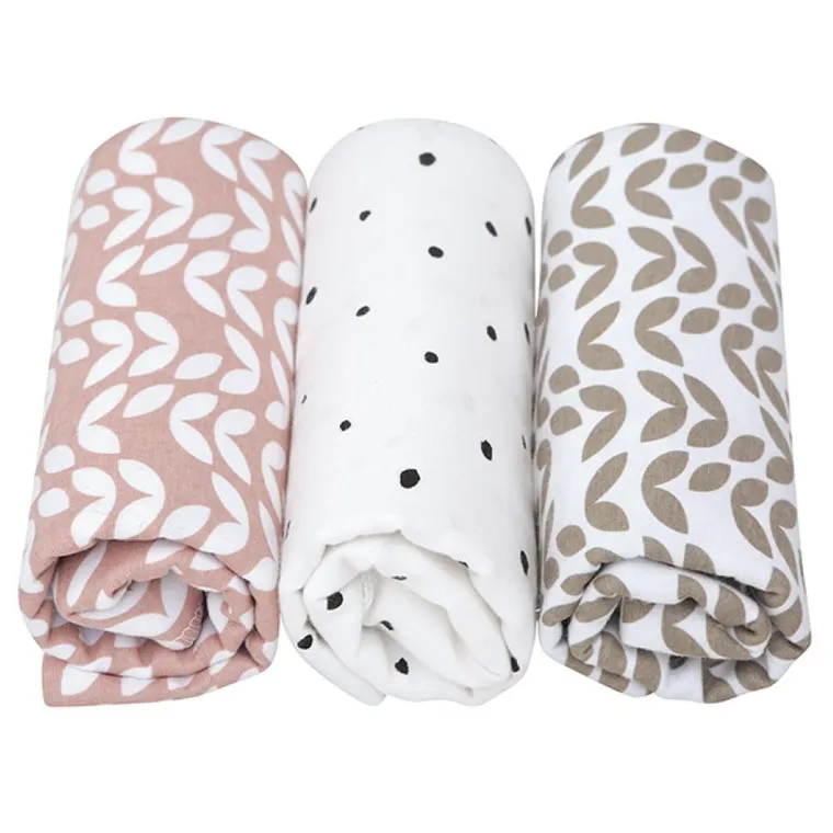 Motherhood, Classics Różowy 2023, pielucha flanelowa, 70-80 cm, 3 szt.