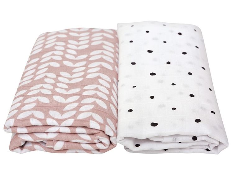 Motherhood, Classics Różowy 2023, Premium, pielucha, otulacz bawełniany, 100-120 cm, 2 szt.