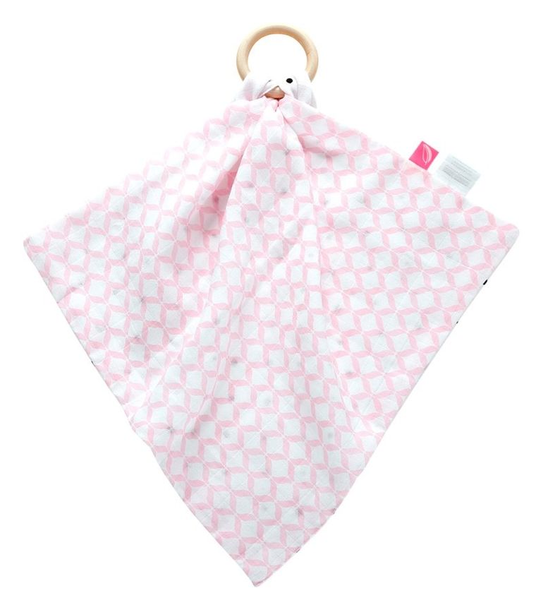 Motherhood, Classics Różowy, gryzak z przytulanką