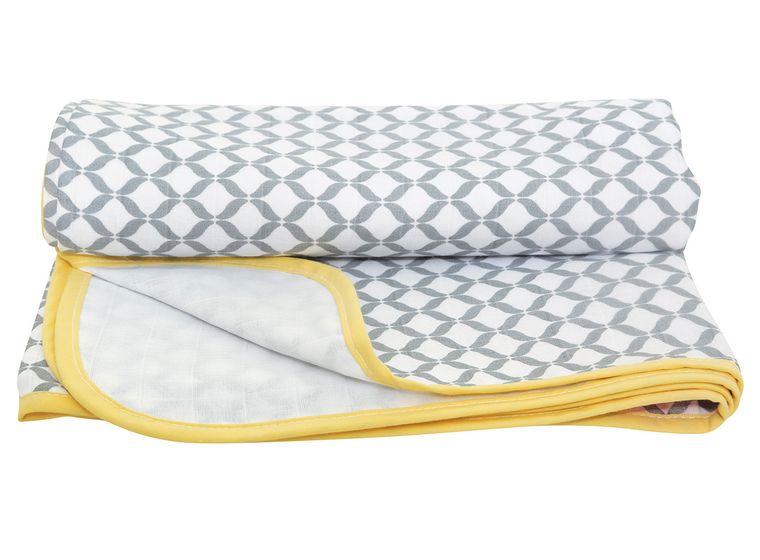 Motherhood, Classics Szary, kocyk muślinowy, dwuwarstwowy, 100-120 cm