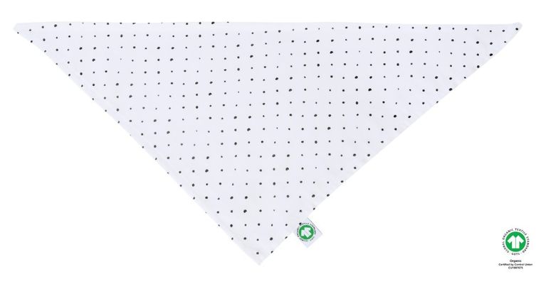 Motherhood, ECO Kropeczki Czarne, chusteczka muślinowa na główkę, 60-30 cm