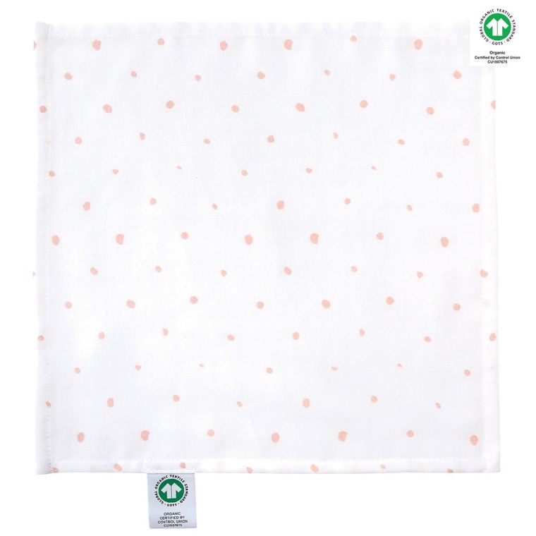 Motherhood, ECO Kropeczki Różowe, chusteczki muślinowe, 30-30 cm