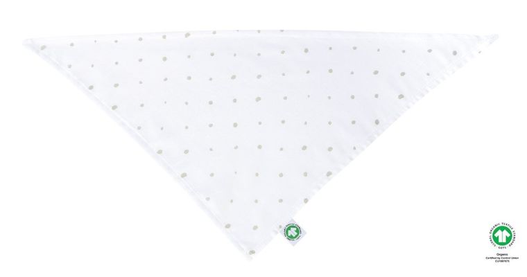 Motherhood, ECO Kropeczki Szare, chusteczka muślinowa na główkę, 60-30 cm