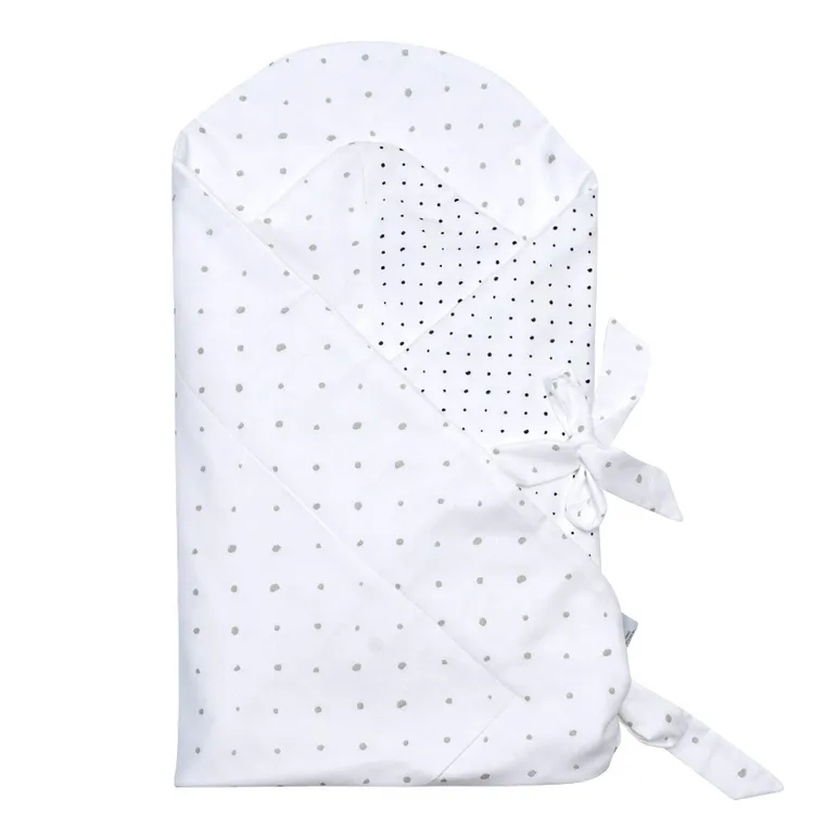 Motherhood, ECO Kropeczki Szare, rożek muślinowy