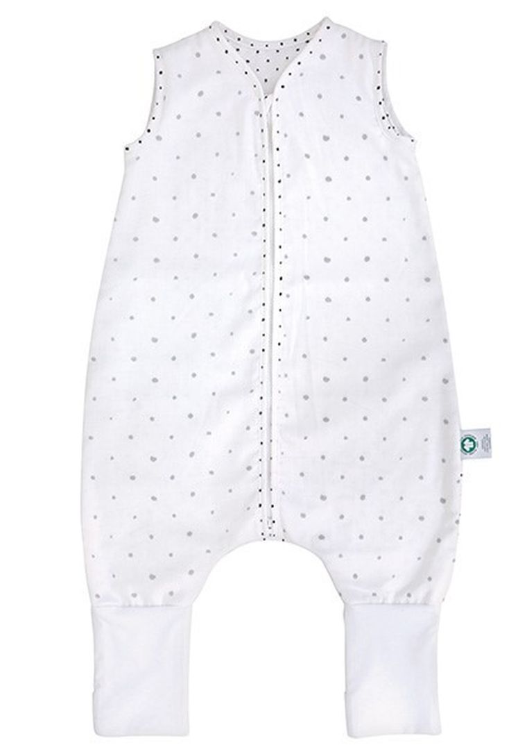 Motherhood, ECO Kropeczki Szare, śpiworek muślinowy z nogawkami, TOG 1, 12-18m