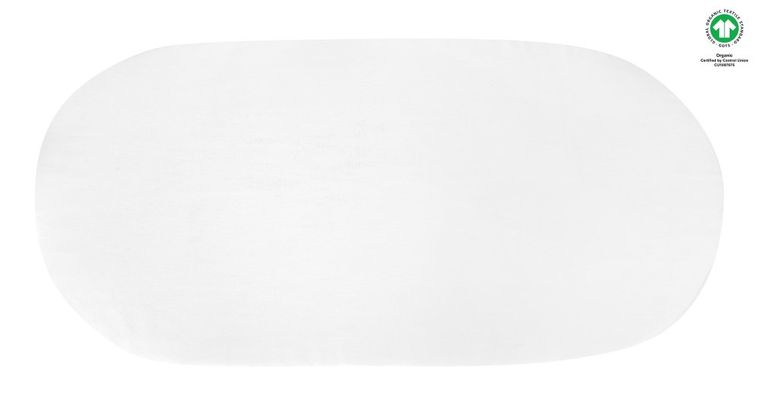 Motherhood, ECO, prześcieradło do gondoli/kosza Mojżesza z gumką, białe, 35-75 cm