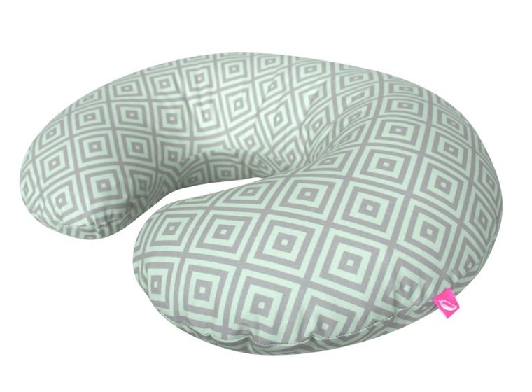 Motherhood, Fasolka, poduszka do karmienia, standard, miętowe kwadraty