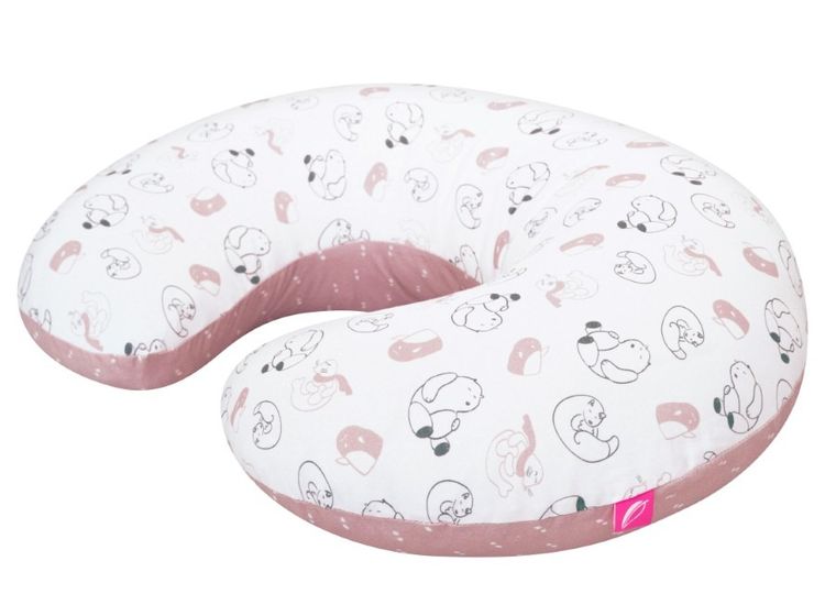 Motherhood, Fasolka, poduszka do karmienia, standard, różowe misie