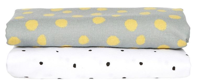 Motherhood, Kropy Musztardowe, Premium, pielucha, otulacz flanelowy, 80-120 cm, 2 szt.