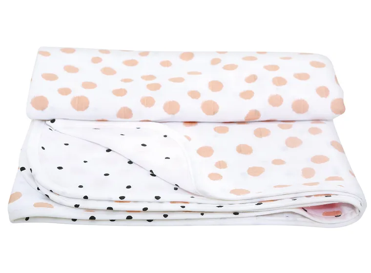 Motherhood, Kropy Różowe, kocyk muślinowy, dwuwarstwowy, 100-120 cm