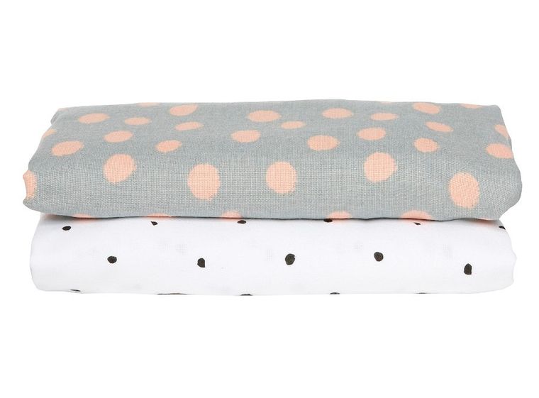 Motherhood, Kropy Różowe, Premium, pielucha, otulacz flanelowy, 80-120 cm, 2 szt.