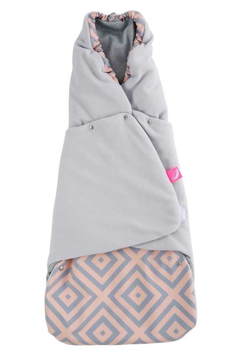 Motherhood, Kwadraty Różowe, otulacz samochodowy ze zintegrowanym kocykiem