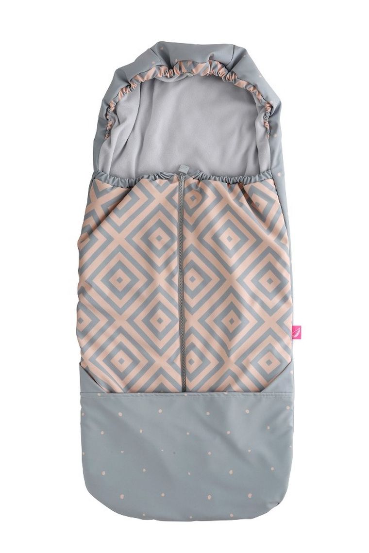 Motherhood, Kwadraty Różowe, śpiworek do spacerówki