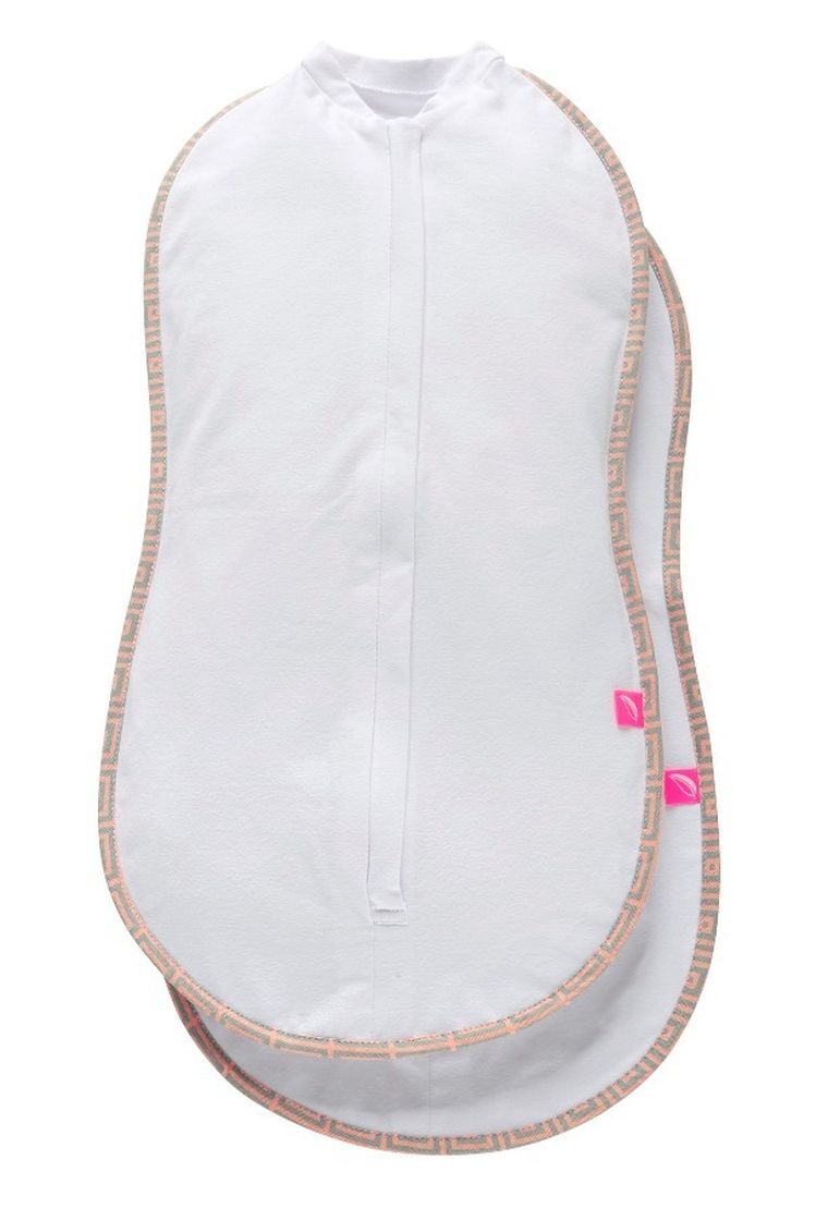 Motherhood, Kwadraty Różowe, Zip&Swaddle, otulak, rozmiar 1, 2,5-5kg, 2 szt.