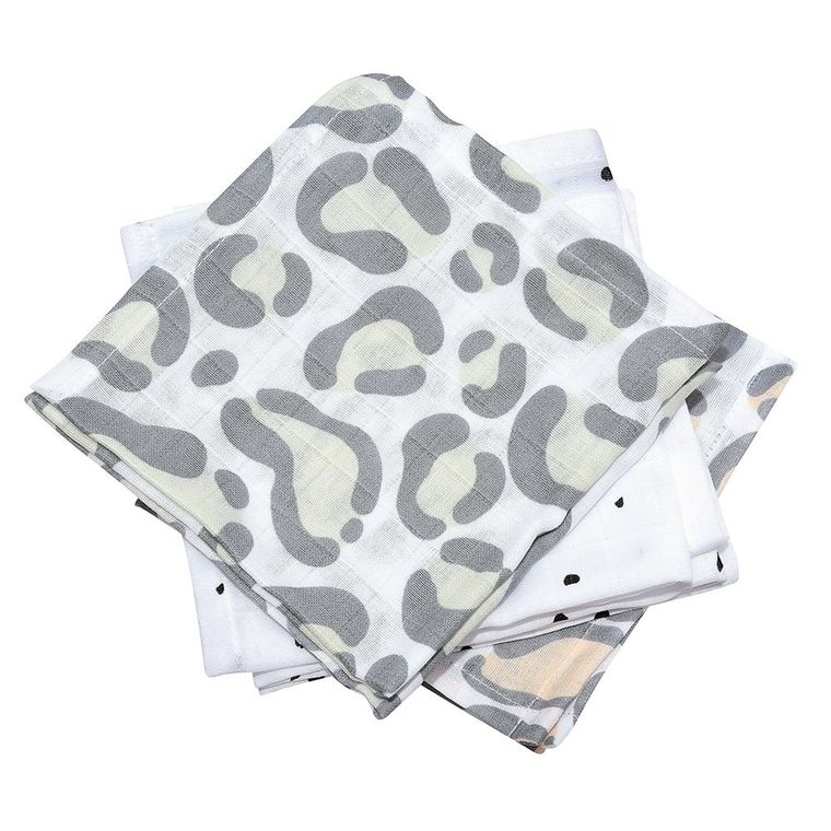 Motherhood, Ocelot Łososiowy, chusteczki muślinowe, 30-30 cm, 7 szt.