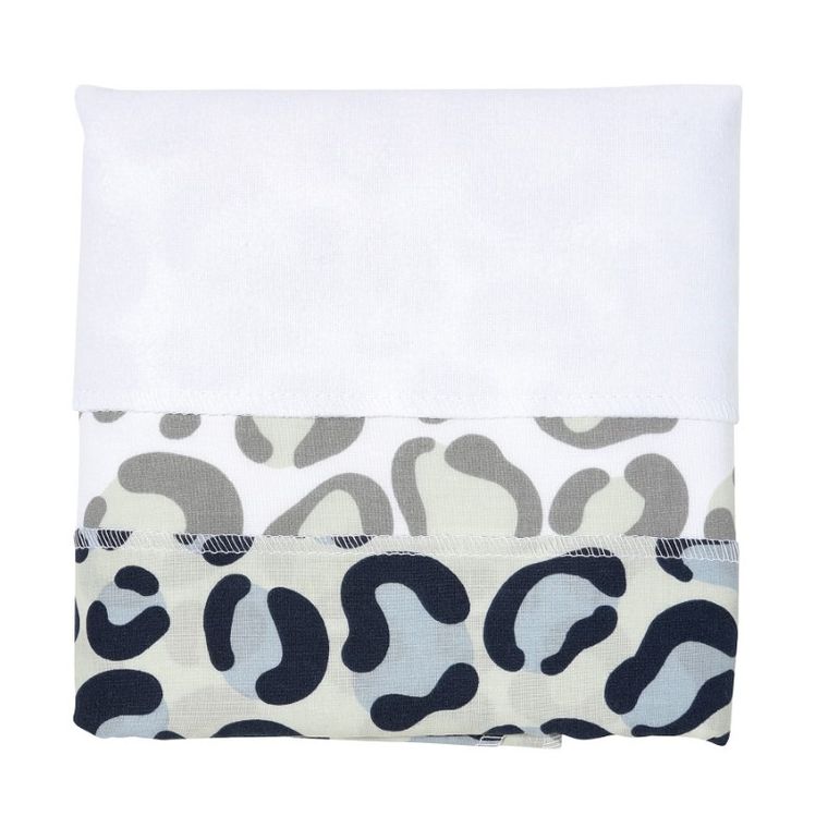 Motherhood, Ocelot Niebieski, zestaw: przewijak podręczny + prześcieradło flanelowe, 2 szt.