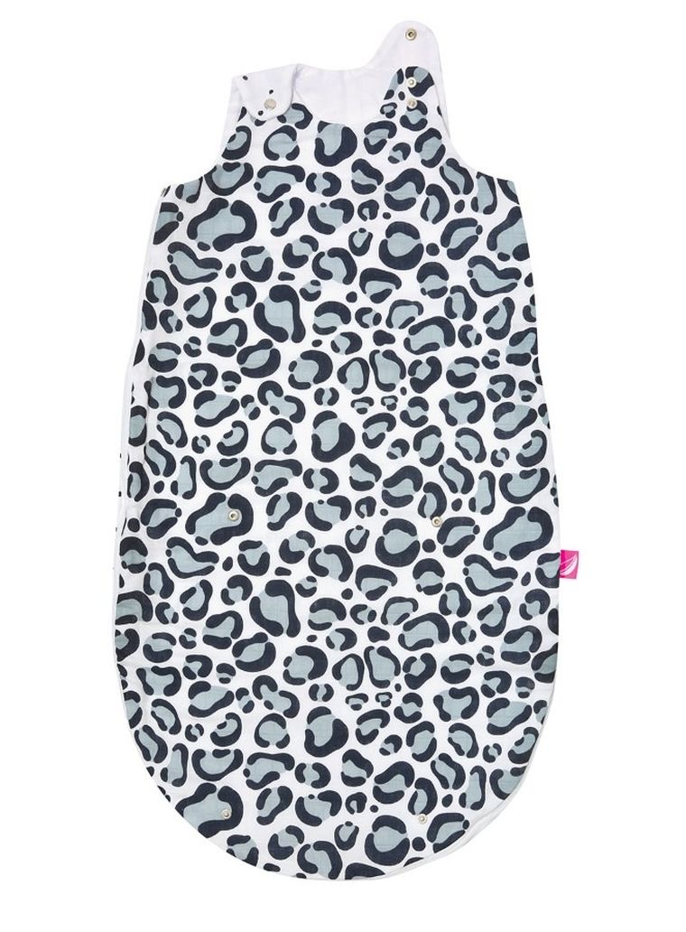 Motherhood, Ocelot Niebieski, Zip-A-Round, śpiworek muślinowy 2w1, TOG 0.5, 3-18 m