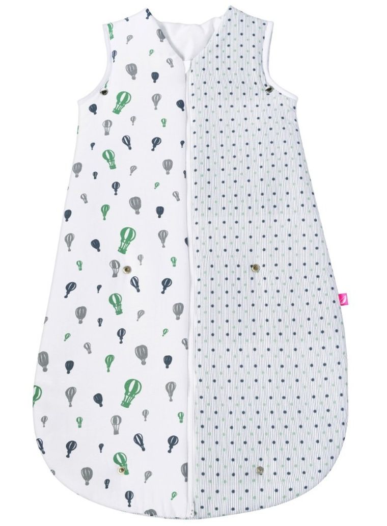 Motherhood, ocieplany śpiworek, 2w1, TOG 3, miętowe baloniki, 3-18m