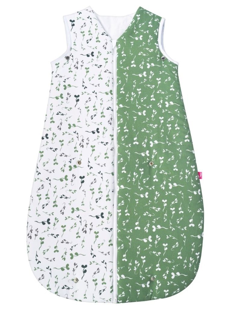 Motherhood, ocieplany śpiworek, 2w1, TOG 3, zielone listki, 3-18m