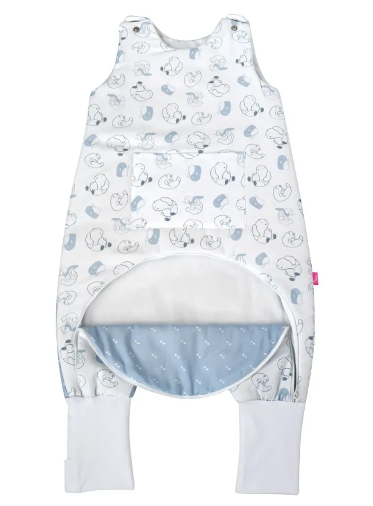 Motherhood, ocieplany śpiworek z nogawkami i kieszonką, TOG 2, niebieskie misie, 1.5-2.5l