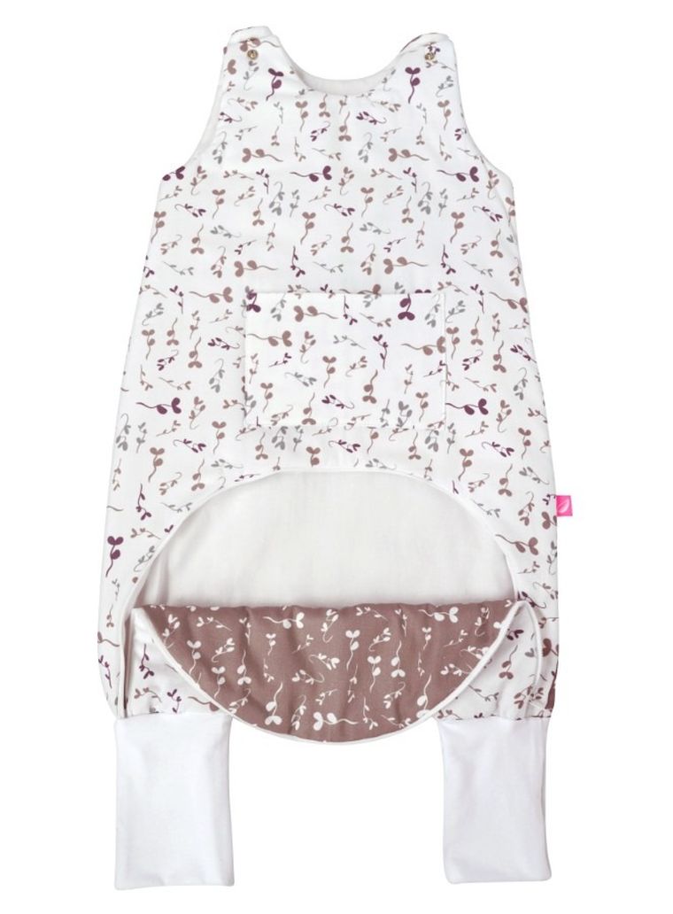 Motherhood, ocieplany śpiworek z nogawkami i kieszonką, TOG 2, wrzosowe listki, 1.5-2.5l