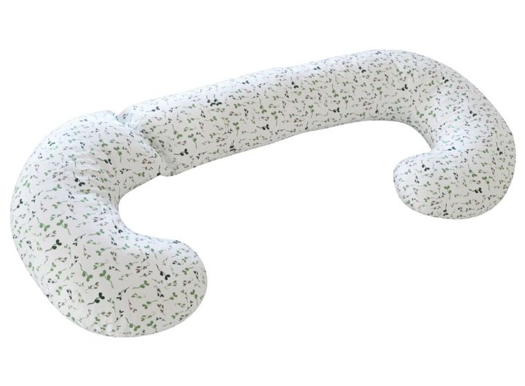 Motherhood, poduszka dla kobiet w ciąży i do karmienia, zielone listki