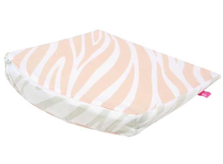 Motherhood, poduszka klin, mała, zebra łososiowa