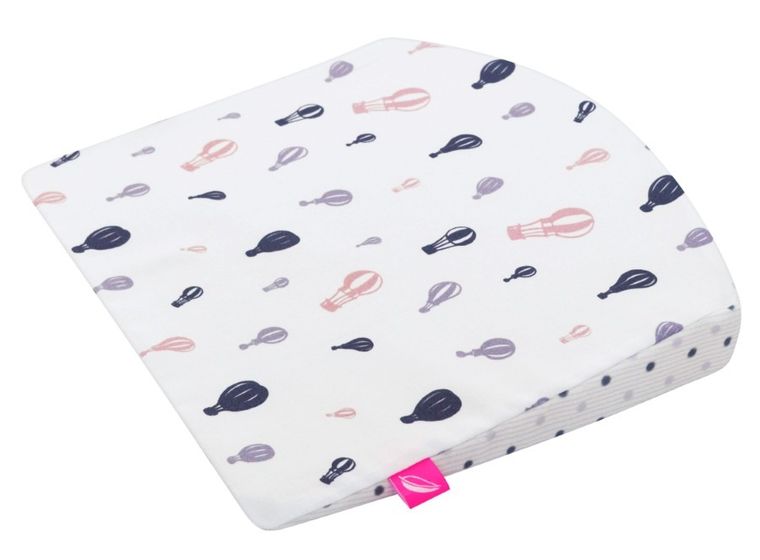 Motherhood, poduszka klin, podróżna, fioletowe baloniki