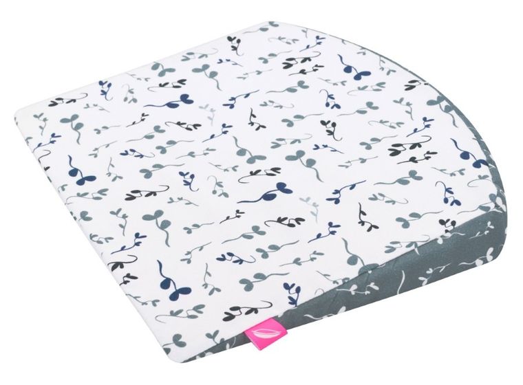 Motherhood, poduszka klin, podróżna, niebieskie listki