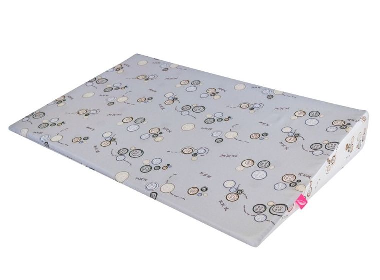 Motherhood, poduszka klin, szare guziki