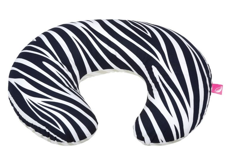 Motherhood, poszewka na poduszkę do karmienia, zebra niebieska