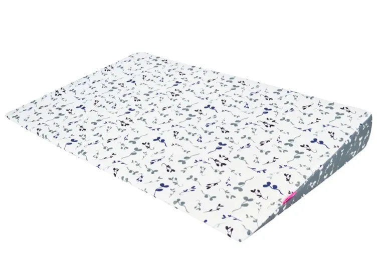 Motherhood, Premium+, poduszka klin, niebieskie listki