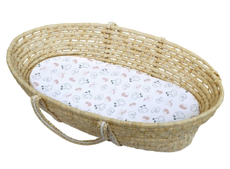 Motherhood, prześcieradło z gumką do gondoli, różowe misie, 35-75 cm