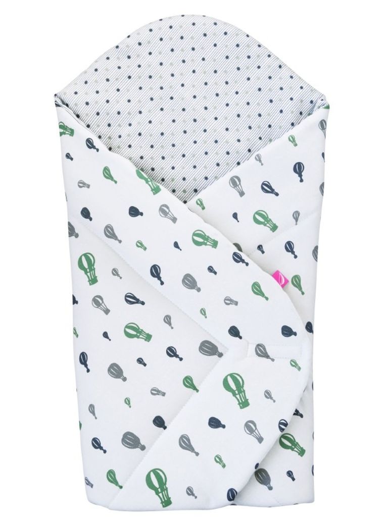 Motherhood, rożek bawełniany, wkład kokosowy, miętowe baloniki, 75-75 cm