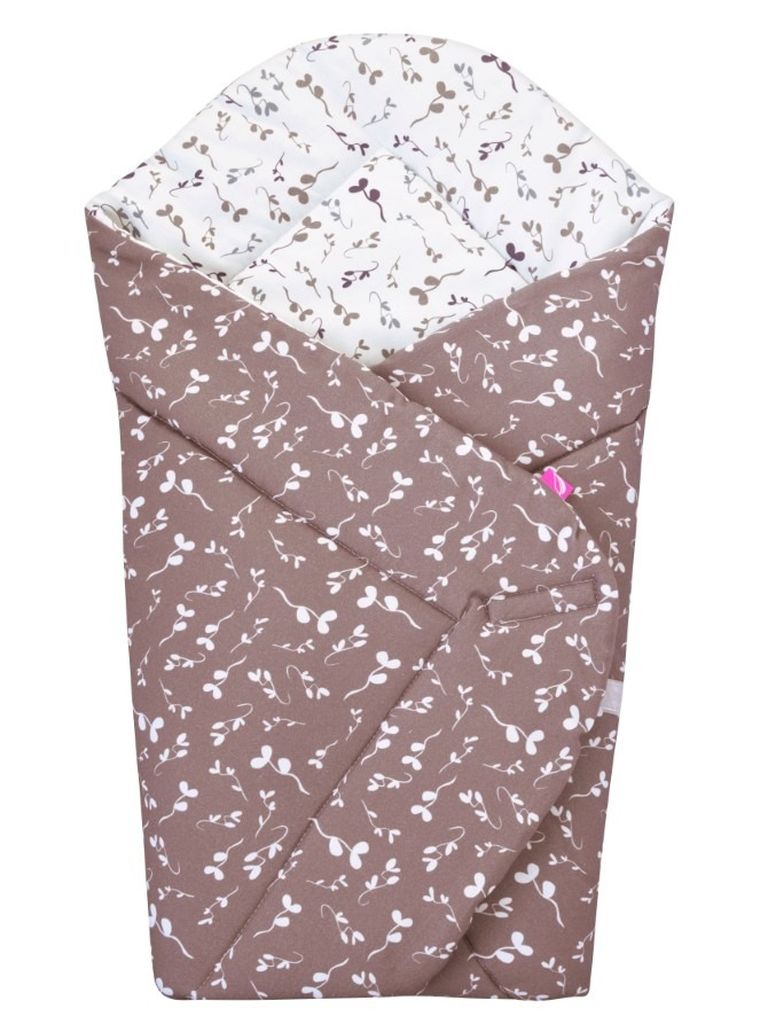 Motherhood, rożek bawełniany, wrzosowe listki, 75-75 cm