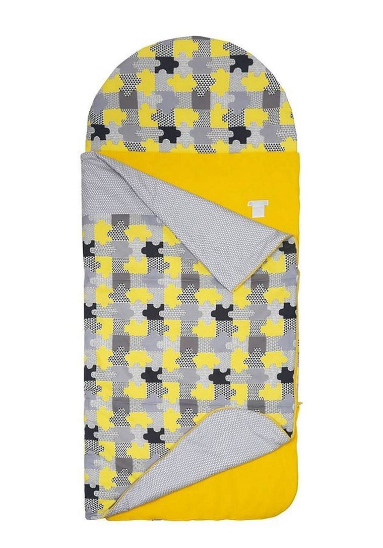 Motherhood, śpiworek przedszkolaka, puzzle szaro-żółte